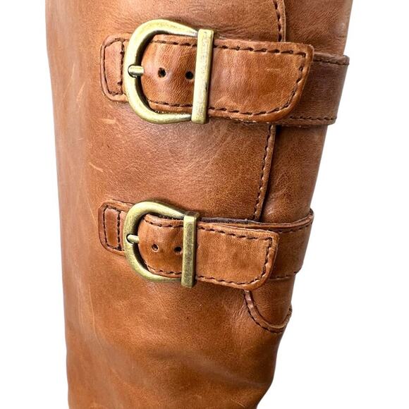 BORN the Bley Tall Riding Boots in Tan Brown Leather Women's Size 8M - Picture 9 of 16